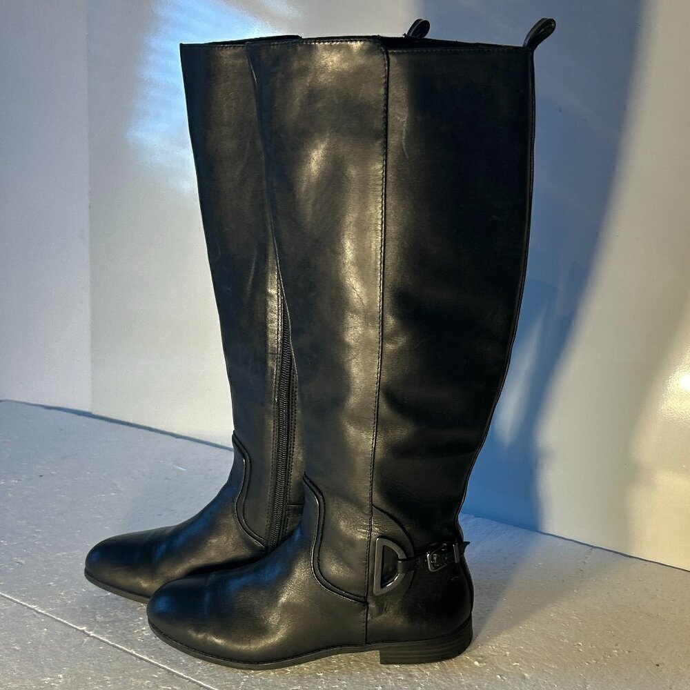 Alex Marie SZ6.5 Stassia Black Leather Riding Boot Old $ Western Moto Essential - Picture 4 of 9